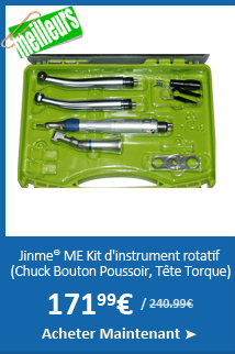 Jinme® ME Kit d'instrument rotatif (Chuck Bouton Poussoir, Tête Torque)