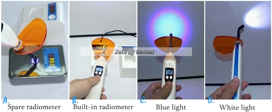LY Lampe à photopolymériser LED de Double Couleur avec Radiomètre intégré
