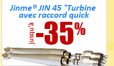 Jinme® JIN 45 °Turbine avec raccord quick (Tête standard)
