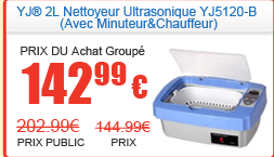 YJ® 2L Nettoyeur Ultrasonique YJ5120-B (Avec Minuteur&Chauffeur)